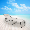 2 bains de soleil pliants en aluminium plage et jardin Mauritius 