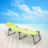 4 bains de soleil pliants de plage et jardin en aluminium Mauritius Achat