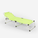 4 bains de soleil de plage et jardin pliants en aluminium Seychelles 