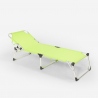 4 bains de soleil de plage et jardin pliants en aluminium Seychelles 