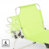 4 bains de soleil de plage et jardin pliants en aluminium Seychelles 