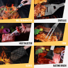 Ensemble 25 pièces pour barbecue professionnel Pinces en acier inoxydable Spatule Couteau Bladeset Choix