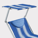 Transat de plage bain de soleil professionnel en aluminium Santorini Stripes Offre