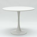 table ronde Tulipane noire et blanche pour chaises de bar et salon 80cm Tulipan Offre