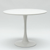 table ronde Tulipane noire et blanche pour chaises de bar et salon 80cm Tulipan Offre