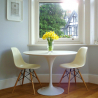 table ronde Tulipane noire et blanche pour chaises de bar et salon 80cm Tulipan Vente
