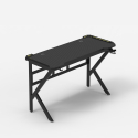 Bureau de jeu ergonomique à LED en carbone avec porte-gobelet 120x60 Sportbot LED 120 Réductions