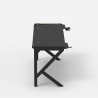 Bureau de jeu ergonomique à LED en carbone avec porte-gobelet 120x60 Sportbot LED 120 Modèle