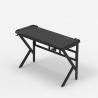 Bureau de jeu ergonomique à LED en carbone avec porte-gobelet 120x60 Sportbot LED 120 Choix