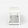 Bureau design métal blanc rectangulaire 160x70cm Bridgewhite 160 