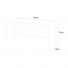 Bureau design métal blanc rectangulaire 160x70cm Bridgewhite 160 