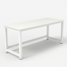 Bureau design métal blanc rectangulaire 160x70cm Bridgewhite 160 