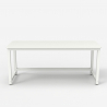 Bureau design métal blanc rectangulaire 160x70cm Bridgewhite 160 