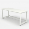 Bureau design métal blanc rectangulaire 160x70cm Bridgewhite 160 