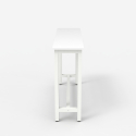 Table console 120x40cm métal blanc meuble d'entrée en bois Welcome light 