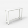 Table console 120x40cm métal blanc meuble d'entrée en bois Welcome light 