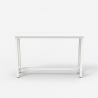 Table console 120x40cm métal blanc meuble d'entrée en bois Welcome light 