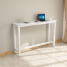 Table console 120x40cm métal blanc meuble d'entrée en bois Welcome light 