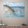 Tableau peint à la main paysage nature toile 120x90cm By The Seashore Promotion