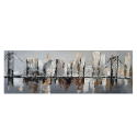 Tableau de paysage urbain toile peinte à la main 140x45cm Brooklyn Bridge Vente
