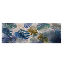 Tableau de feuilles exotiques peintes à la main sur toile 140x45cm Jungle Vente