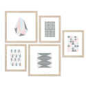 Ensemble de 5 tableaux au style oriental avec cadres Frame Origami Vente