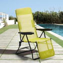 Chaise longue de plage et de jardin avec accoudoirs en acier Relax Dimensions