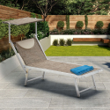 4 transats de plage bains de soleil en aluminium Santorini Limited Edition Prix