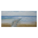 Tableau au paysage nature plage toile peinte à la main 110x50cm Spiaggia Vente