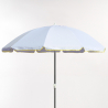 Parasol de plage 220 cm en Coton Coupe-Vent Edition Limitée Rome NATURE Offre