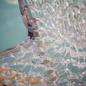 Chaise transparente salle à manger Café empilable nid d'abeille Grand Soleil Gruvyer 