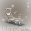 2 transats de plage bains de soleil en aluminium Santorini Limited Edition Remises