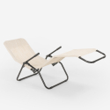 2 transats pliants bain de soleil pour jardin et plage en acier Pasha Dimensions