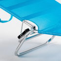 4 transats de plage bain de soleil de jardin pliant en aluminium Cancun Prix