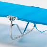 4 transats de plage bain de soleil de jardin pliant en aluminium Cancun Achat
