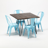 table + 4 chaises métal et bois au style industriel pigalle Catalogue