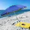 Parasol de plage aluminium léger visser protection uv GiraFacile 220 cm Eolo Choix