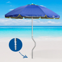 Parasol de plage aluminium léger visser protection uv GiraFacile 220 cm Eolo Modèle