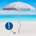 Parasol de plage aluminium léger visser protection uv GiraFacile 220 cm Eolo 