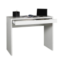 Bureau design rectangulaire avec tiroir blanc pour travail et études 100x40cm Sidus Remises