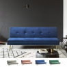Canapé convertible 2 places design velours moderne clic clac avec pieds dorés Padded Remises
