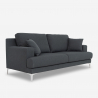 Canapé design 3 places au style scandinave en tissu pour le salon Yana Remises