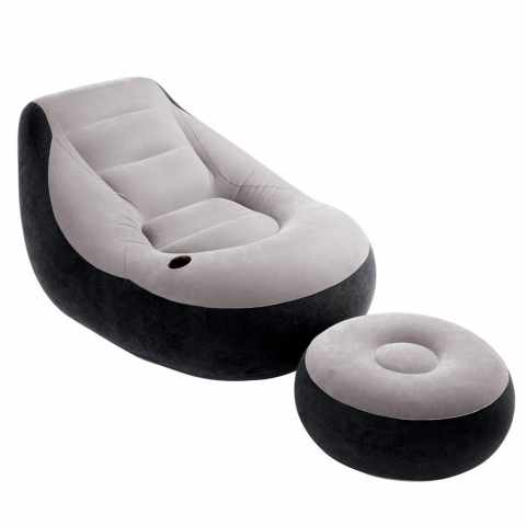 Fauteuil pouf gonflable Intex 68564 repose-pieds transportable lounge
