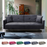 Canapé convertible 3 places design clic clac en tissu velours Villolus Promotion
