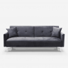 Canapé convertible 3 places design clic clac en tissu velours Villolus Choix