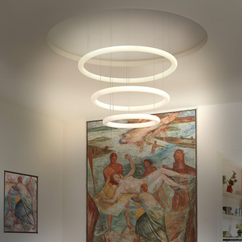 Plafonnier Circulaire lampe à Suspension au Design Moderne Slide Slide Giotto Promotion