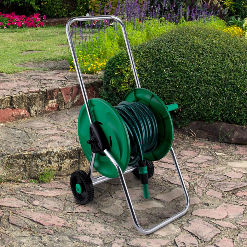 Chariot Enrouleur De Tuyau D'arrosage 20 M Pour Le Jardin Tubulus