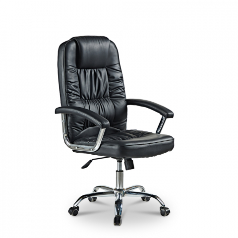 Chaise et fauteuil de bureau ergonomique rembourrée en simili cuir Commodus Promotion