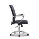 Chaise de bureau ergonomique pivotante élégante en acier similicuir Cursus Remises