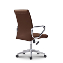 Chaise de bureau ergonomique pivotante élégante en acier similicuir Cursus Coffee Réductions